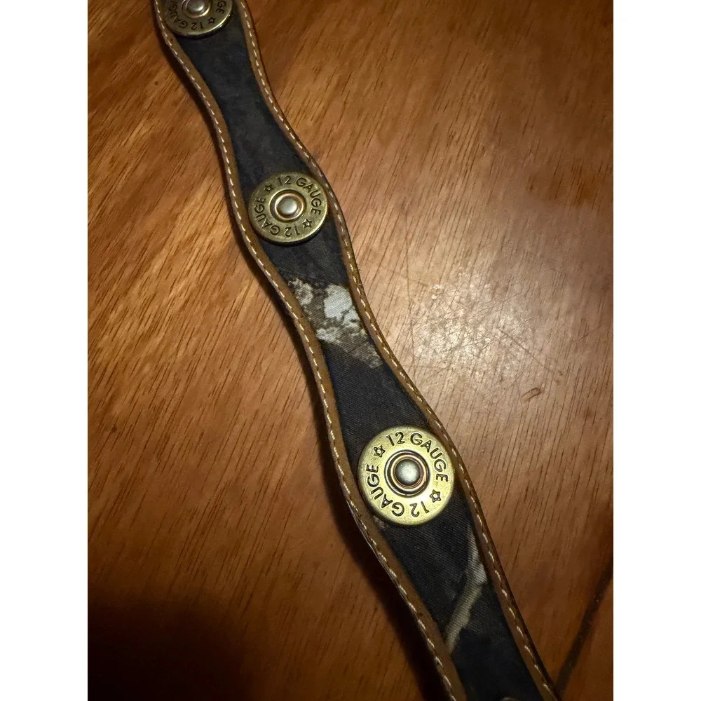 Nocona Kids Brown Leather Camo Shotgun Shell Belt 24 N44182222